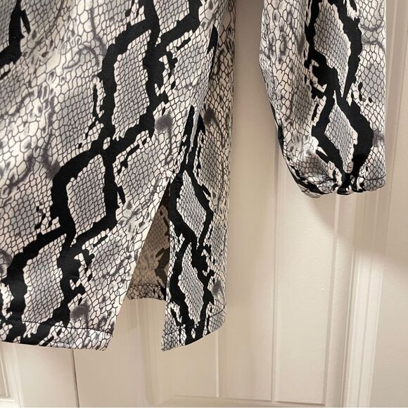 Vintage Snake Print Blazer Grey Black - Picture 5 of 9